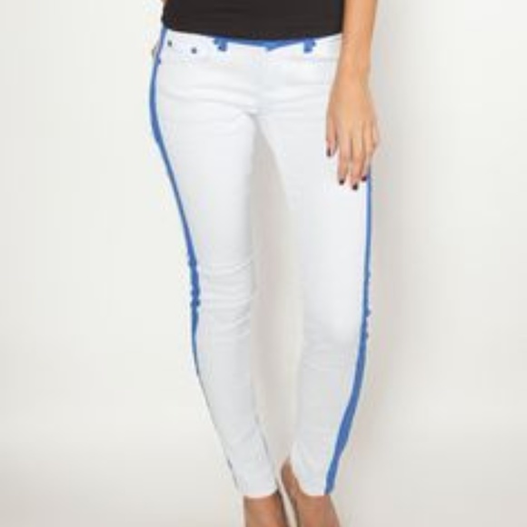 masoi Denim - Boutique Masoi skinny jeans with blue stripe